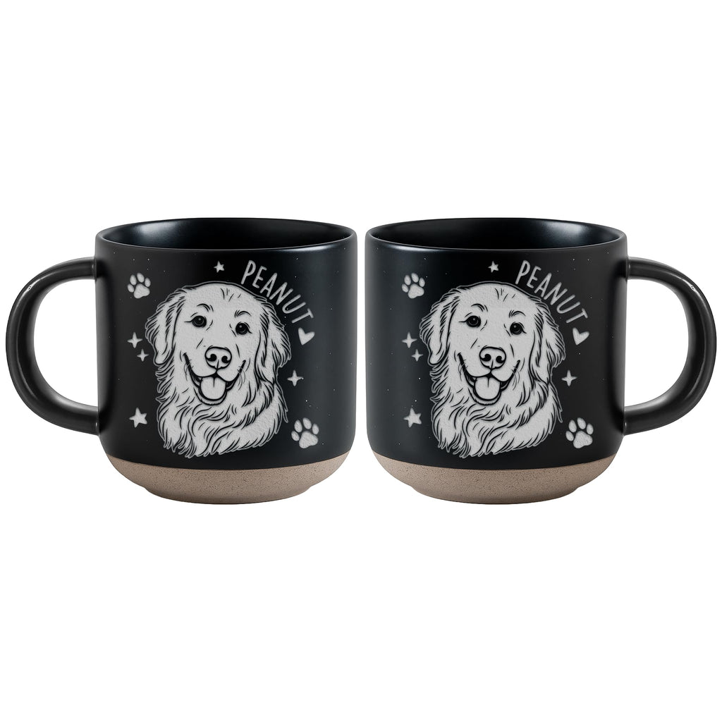 Custom Pet Engraved Mug - Personalized Ceramic Coffee Cup with Dog or Cat Photo and Name, Memorial Gift, Unique Pet Lover Keepsake