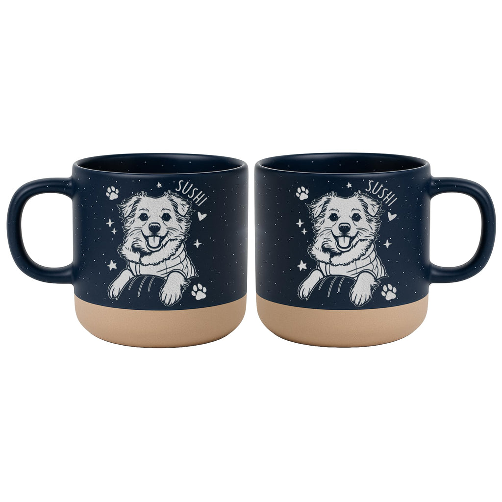 Custom Pet Engraved Mug - Personalized Ceramic Coffee Cup with Dog or Cat Photo and Name, Memorial Gift, Unique Pet Lover Keepsake