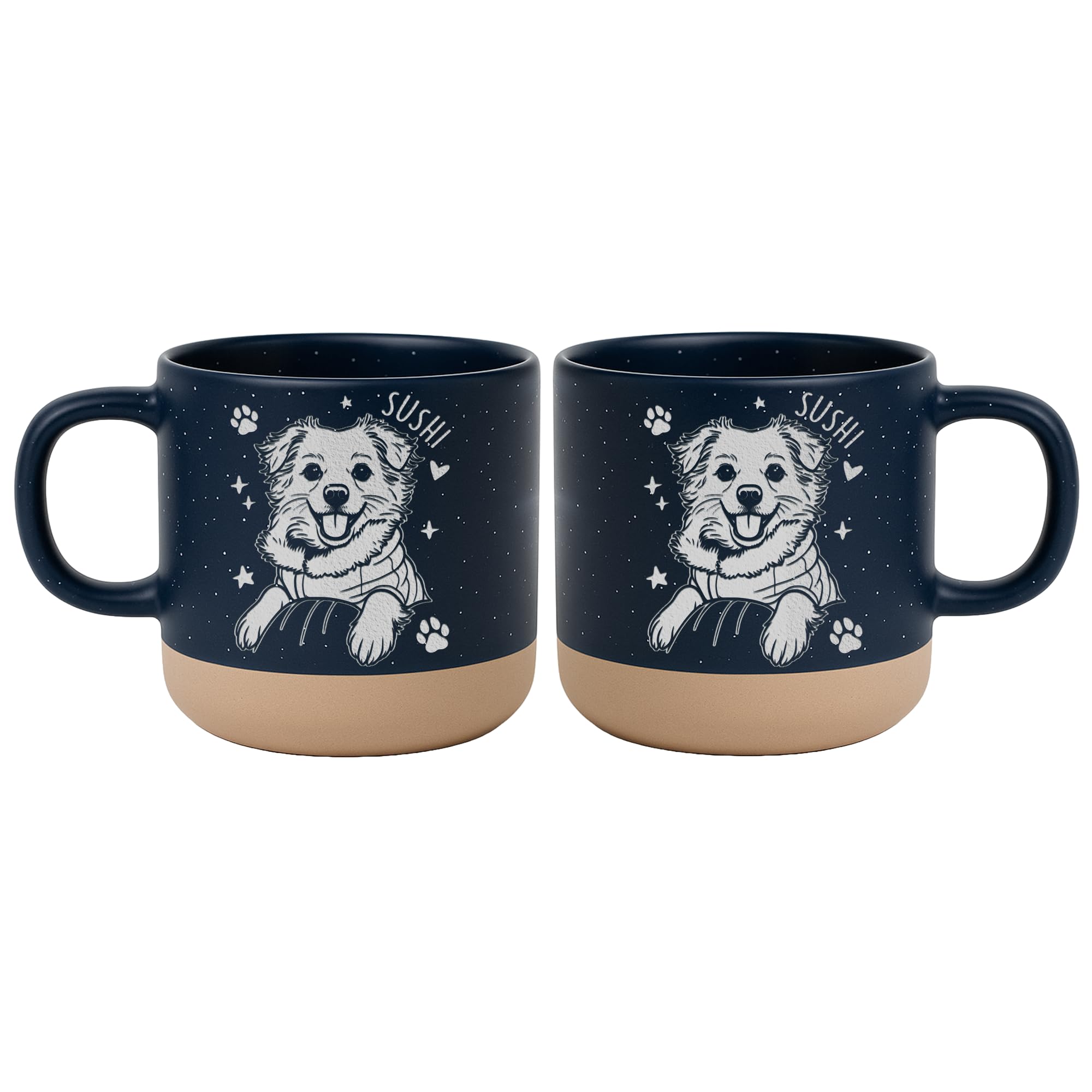Custom Pet Engraved Mug - Personalized Ceramic Coffee Cup with Dog or Cat Photo and Name, Memorial Gift, Unique Pet Lover Keepsake
