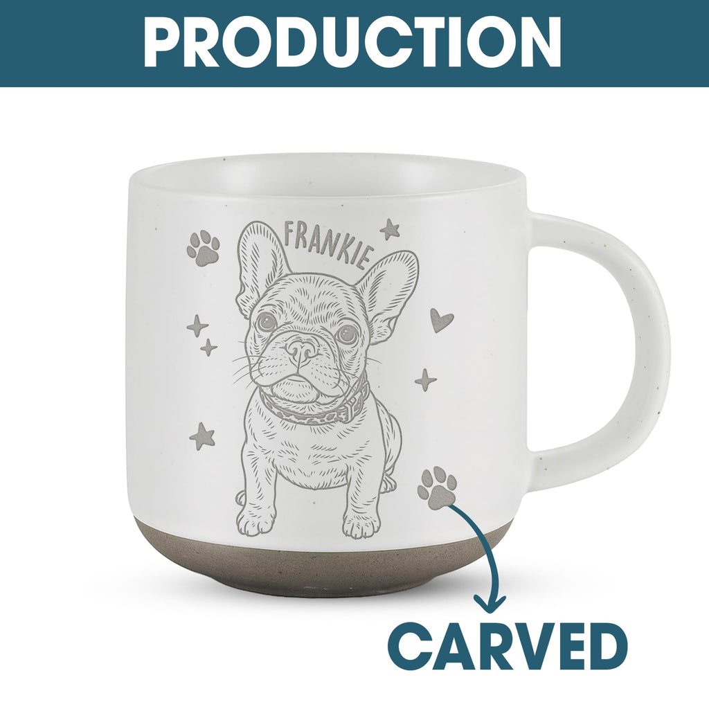 Custom Pet Engraved Mug - Personalized Ceramic Coffee Cup with Dog or Cat Photo and Name, Memorial Gift, Unique Pet Lover Keepsake