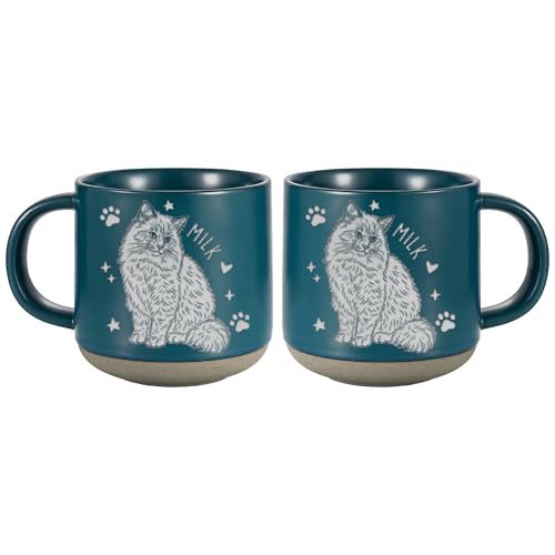 Custom Pet Engraved Mug - Personalized Ceramic Coffee Cup with Dog or Cat Photo and Name, Memorial Gift, Unique Pet Lover Keepsake