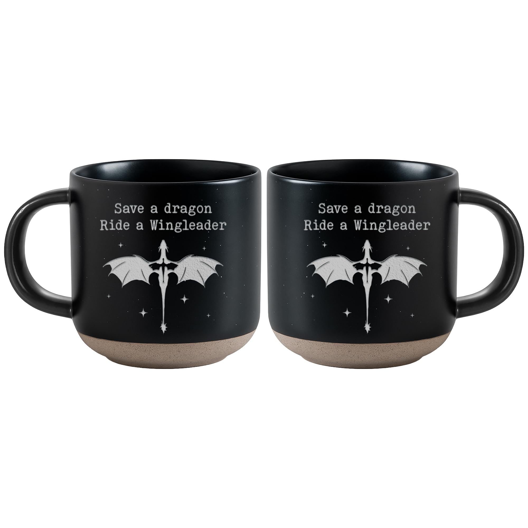Engraved Wingleader Mug - Dragon Rider Inspired Coffee Cup, Bookish Fantasy Drinkware 12OZ, Unique Reader Present for Fans