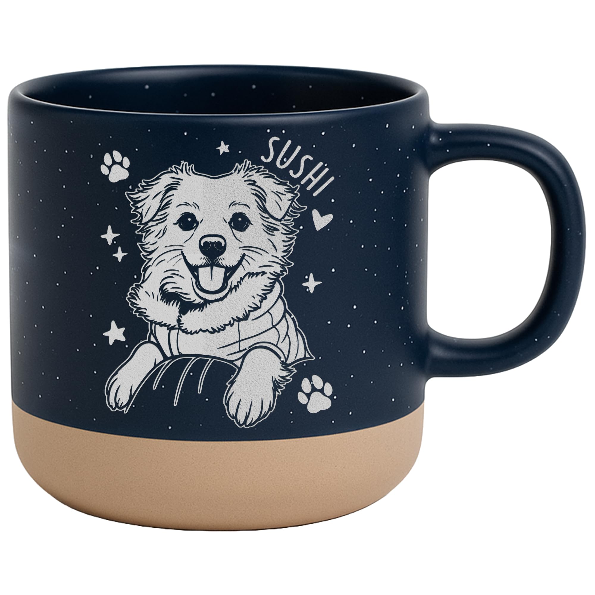 Custom Pet Engraved Mug - Personalized Ceramic Coffee Cup with Dog or Cat Photo and Name, Memorial Gift, Unique Pet Lover Keepsake