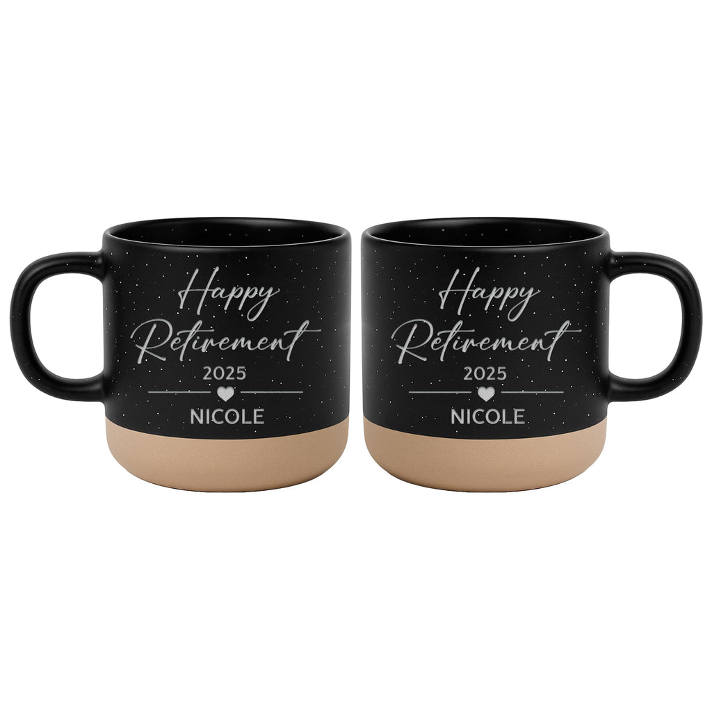 Personalized Engraved Retired Mug - Custom Ceramic Coffee Cup 12oz, Unique Retirement Gift for Men or Women, Funny Personalized Retirement Gifts Idea