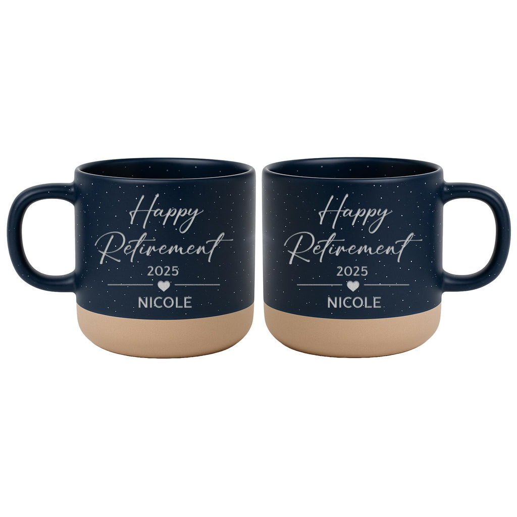 Personalized Engraved Retired Mug - Custom Ceramic Coffee Cup 12oz, Unique Retirement Gift for Men or Women, Funny Personalized Retirement Gifts Idea