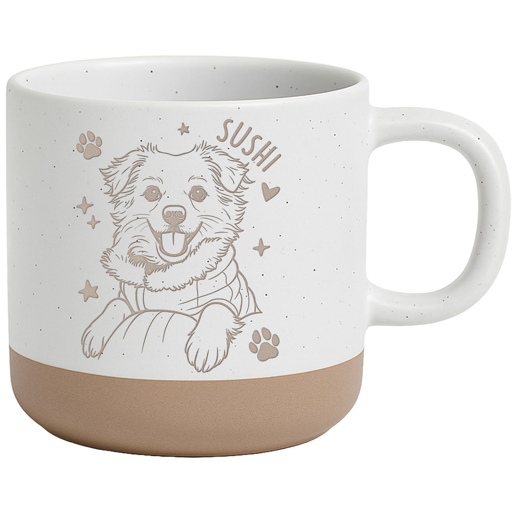 Custom Pet Engraved Mug - Personalized Ceramic Coffee Cup with Dog or Cat Photo and Name, Memorial Gift, Unique Pet Lover Keepsake