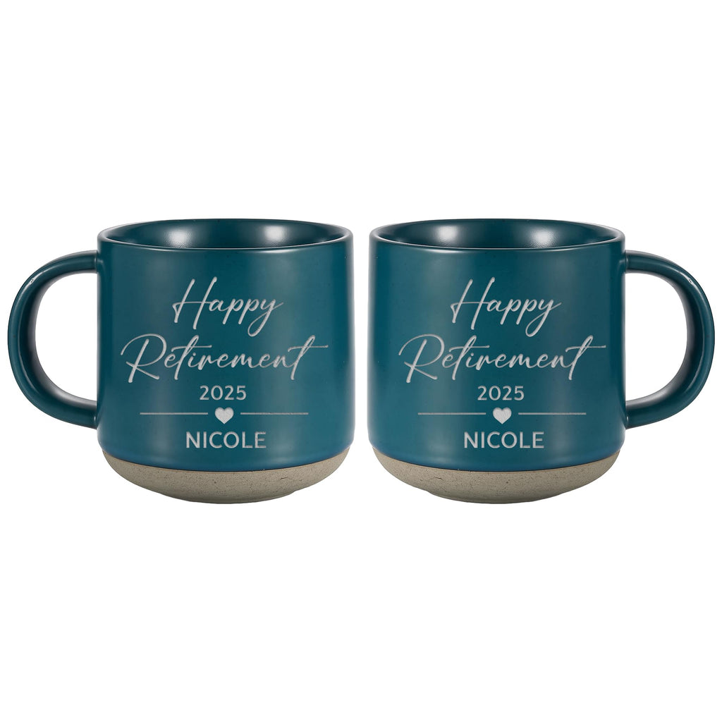 Personalized Engraved Retired Mug - Custom Ceramic Coffee Cup 12oz, Unique Retirement Gift for Men or Women, Funny Personalized Retirement Gifts Idea