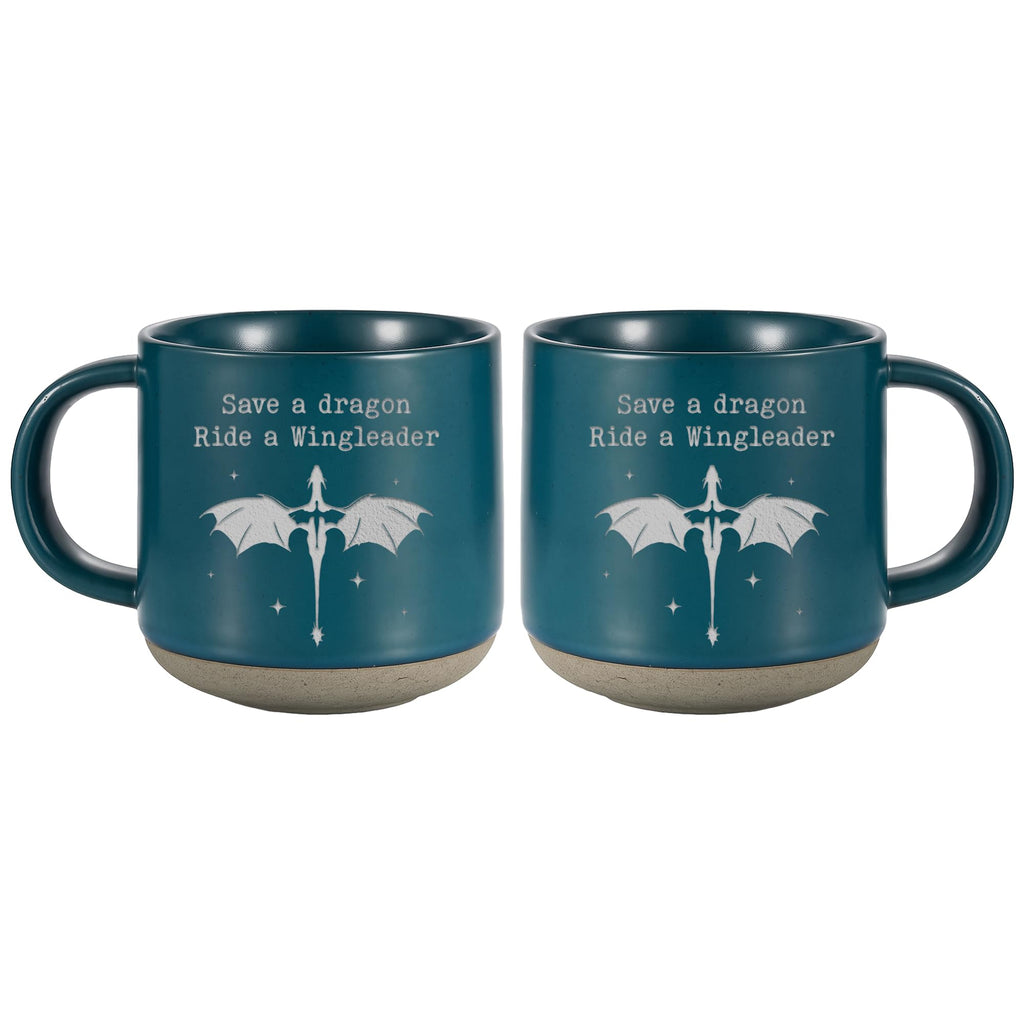 Engraved Wingleader Mug - Dragon Rider Inspired Coffee Cup, Bookish Fantasy Drinkware 12OZ, Unique Reader Present for Fans