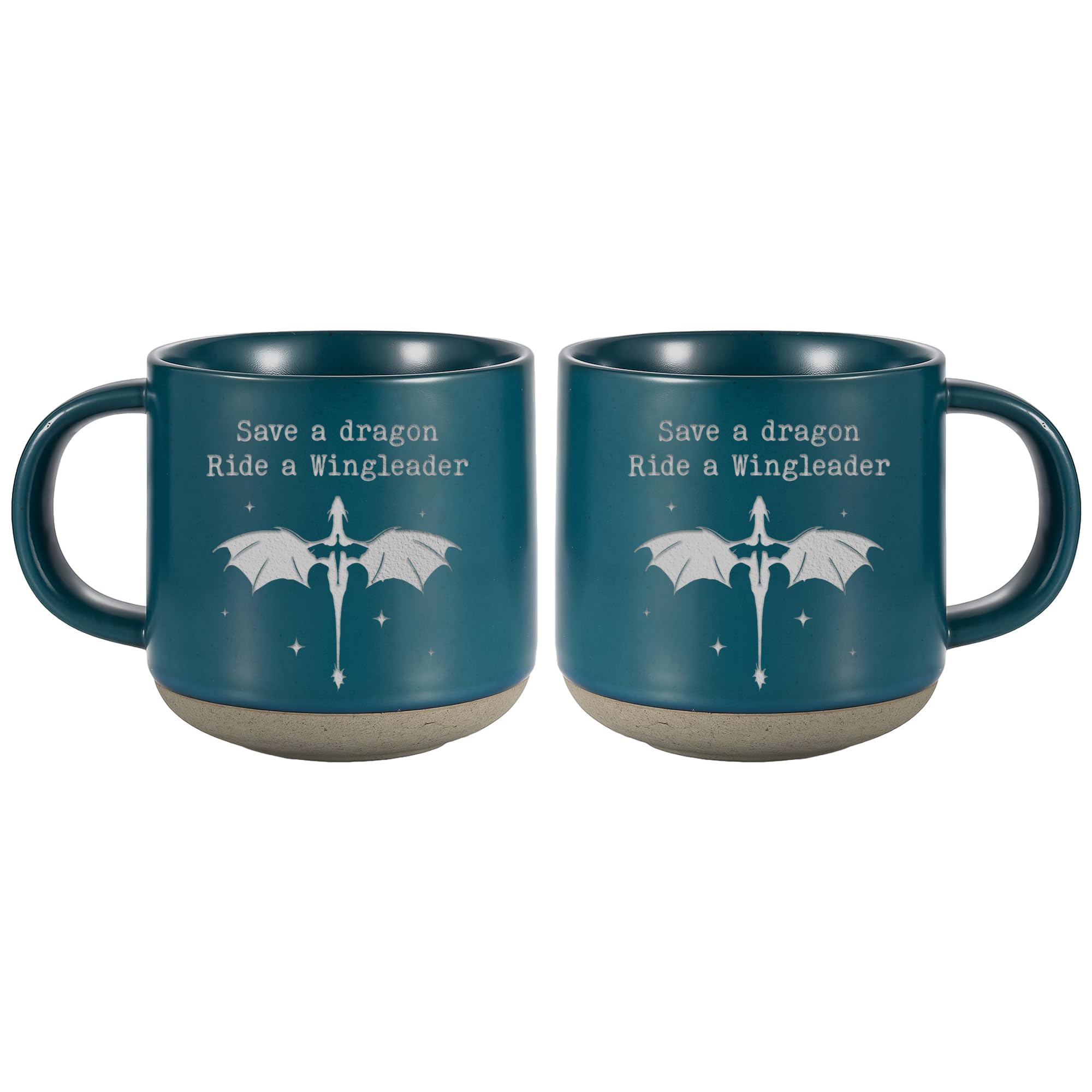 Engraved Wingleader Mug - Dragon Rider Inspired Coffee Cup, Bookish Fantasy Drinkware 12OZ, Unique Reader Present for Fans