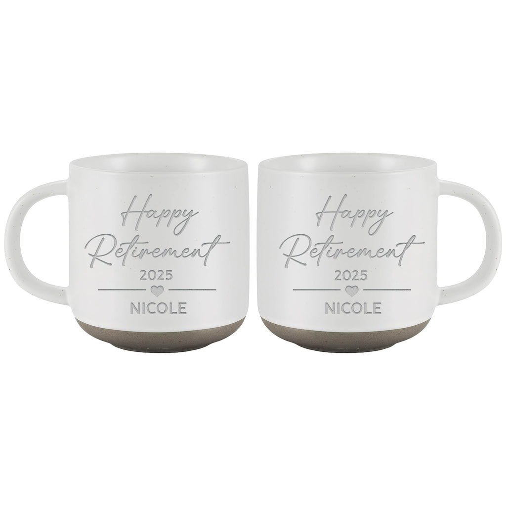 Personalized Engraved Retired Mug - Custom Ceramic Coffee Cup 12oz, Unique Retirement Gift for Men or Women, Funny Personalized Retirement Gifts Idea