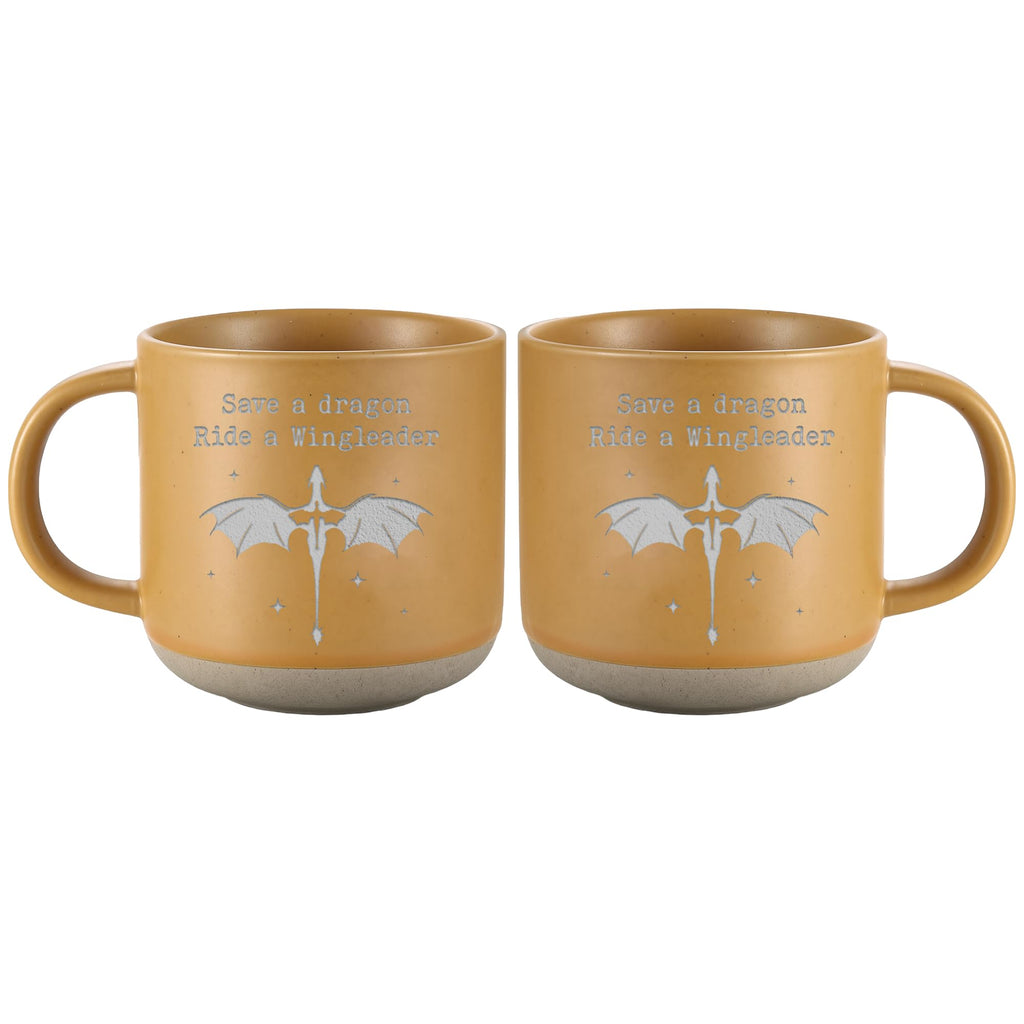 Engraved Wingleader Mug - Dragon Rider Inspired Coffee Cup, Bookish Fantasy Drinkware 12OZ, Unique Reader Present for Fans