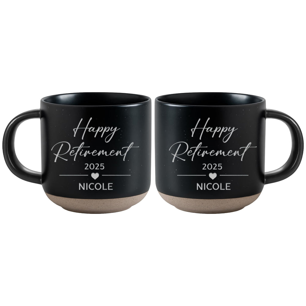 Personalized Engraved Retired Mug - Custom Ceramic Coffee Cup 12oz, Unique Retirement Gift for Men or Women, Funny Personalized Retirement Gifts Idea