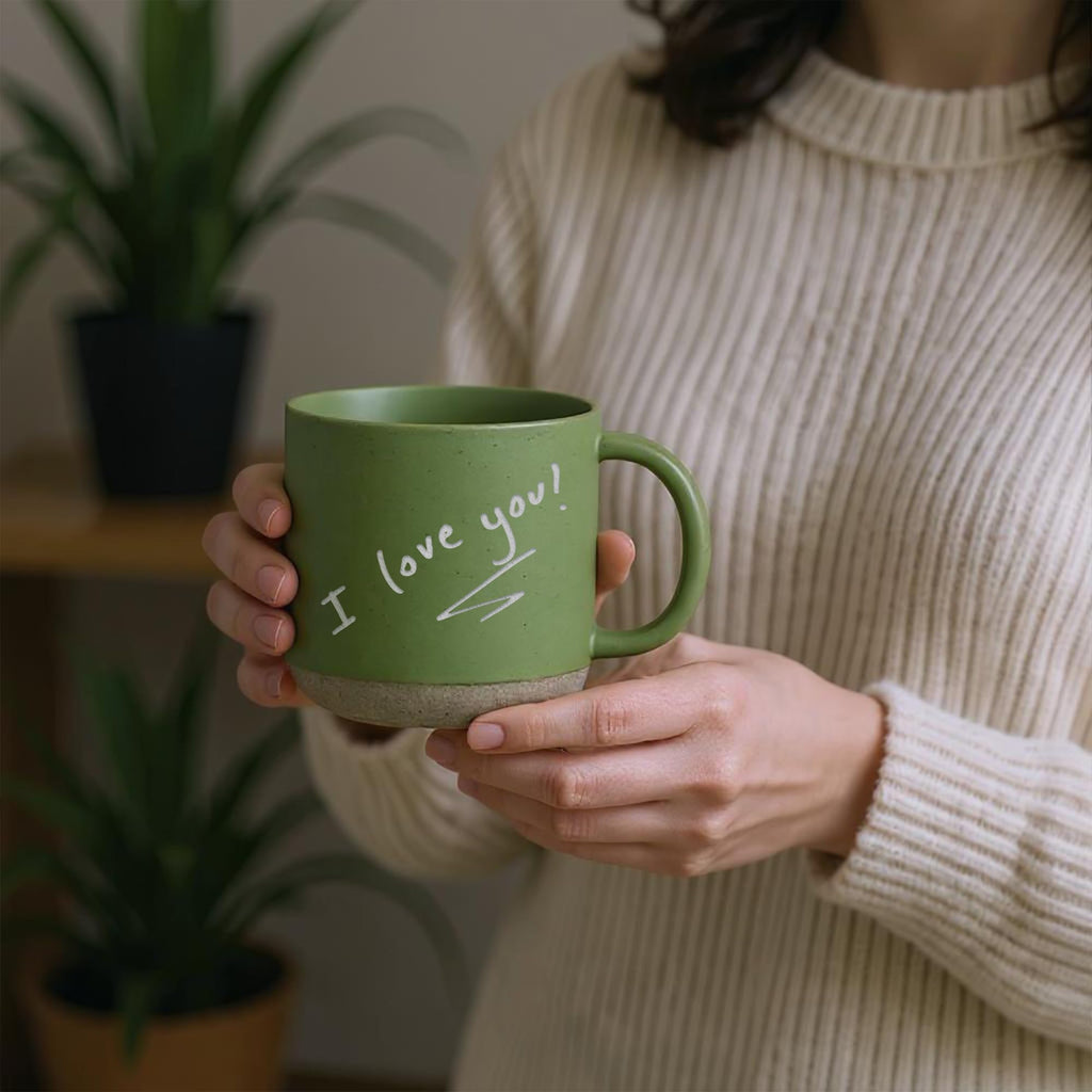 Custom Handwriting Mug 12oz – Personalized Engraved Ceramic Coffee Cup Gift