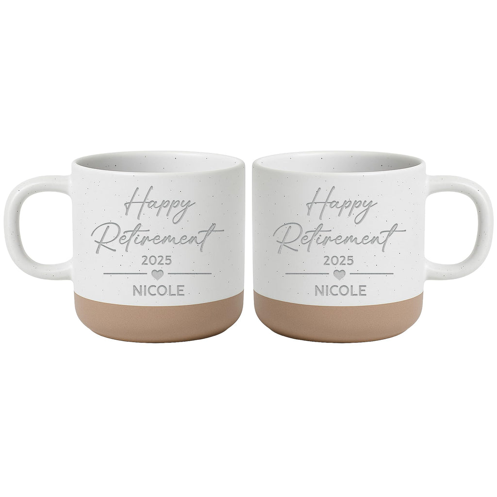 Personalized Engraved Retired Mug - Custom Ceramic Coffee Cup 12oz, Unique Retirement Gift for Men or Women, Funny Personalized Retirement Gifts Idea