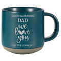 Personalized Dad Gift Custom Engraved Ceramic Mug 12oz, I Love You Dad Coffee Mug, Custom Name Mug for Father, Birthday Gift for Dad