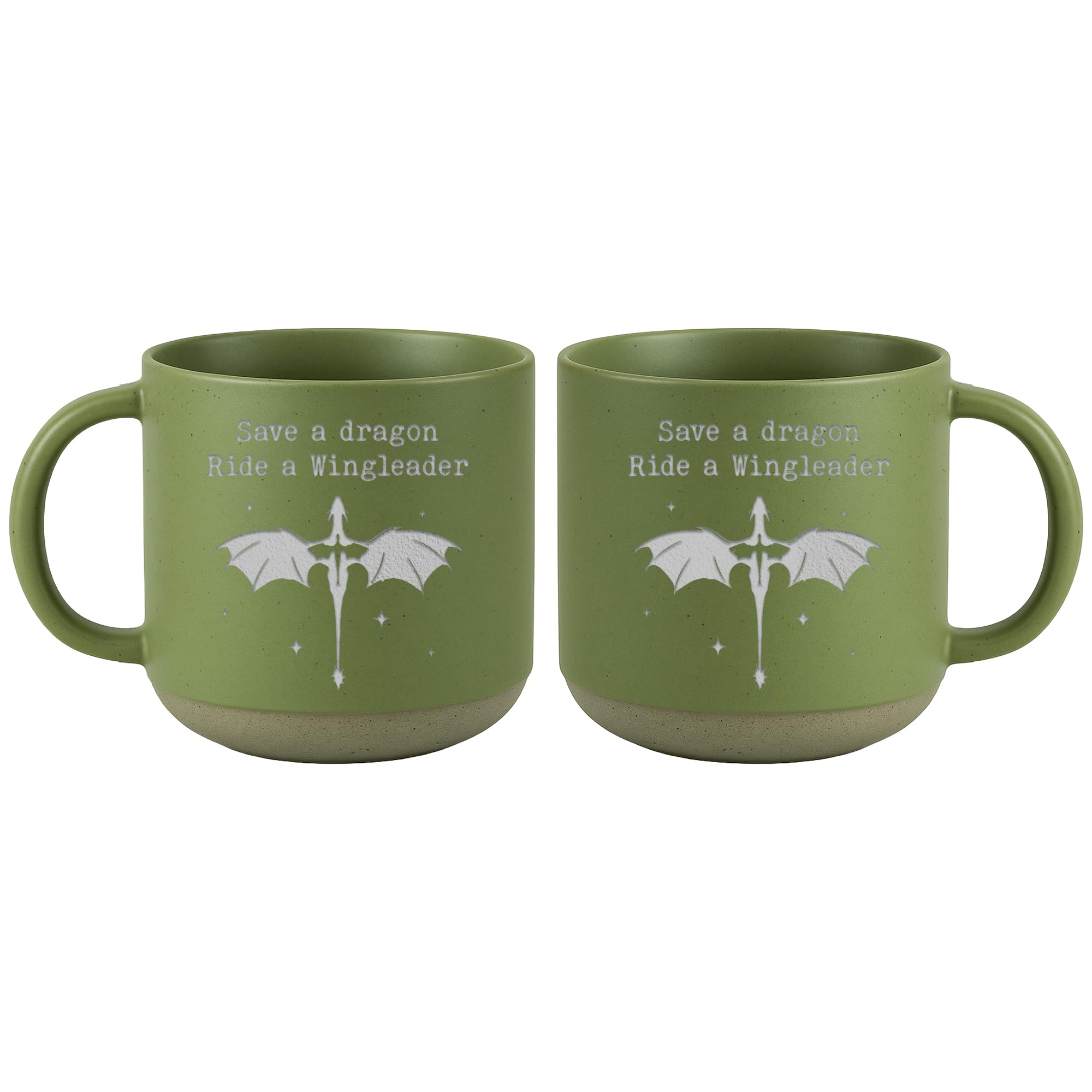 Engraved Wingleader Mug - Dragon Rider Inspired Coffee Cup, Bookish Fantasy Drinkware 12OZ, Unique Reader Present for Fans