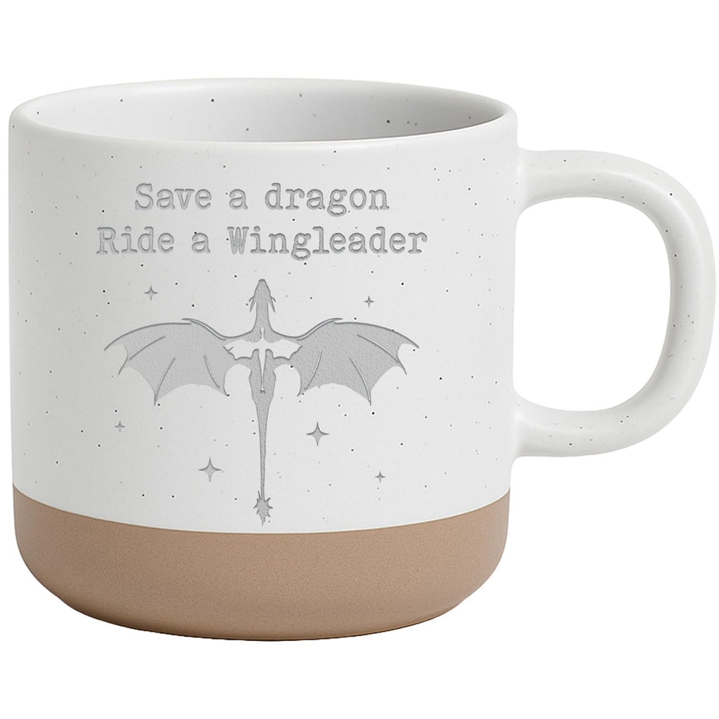 Engraved Wingleader Mug - Dragon Rider Inspired Coffee Cup, Bookish Fantasy Drinkware 12OZ, Unique Reader Present for Fans