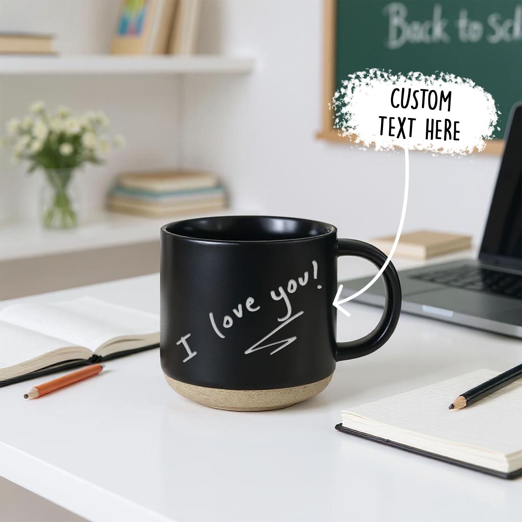Custom Handwriting Mug 12oz – Personalized Engraved Ceramic Coffee Cup Gift