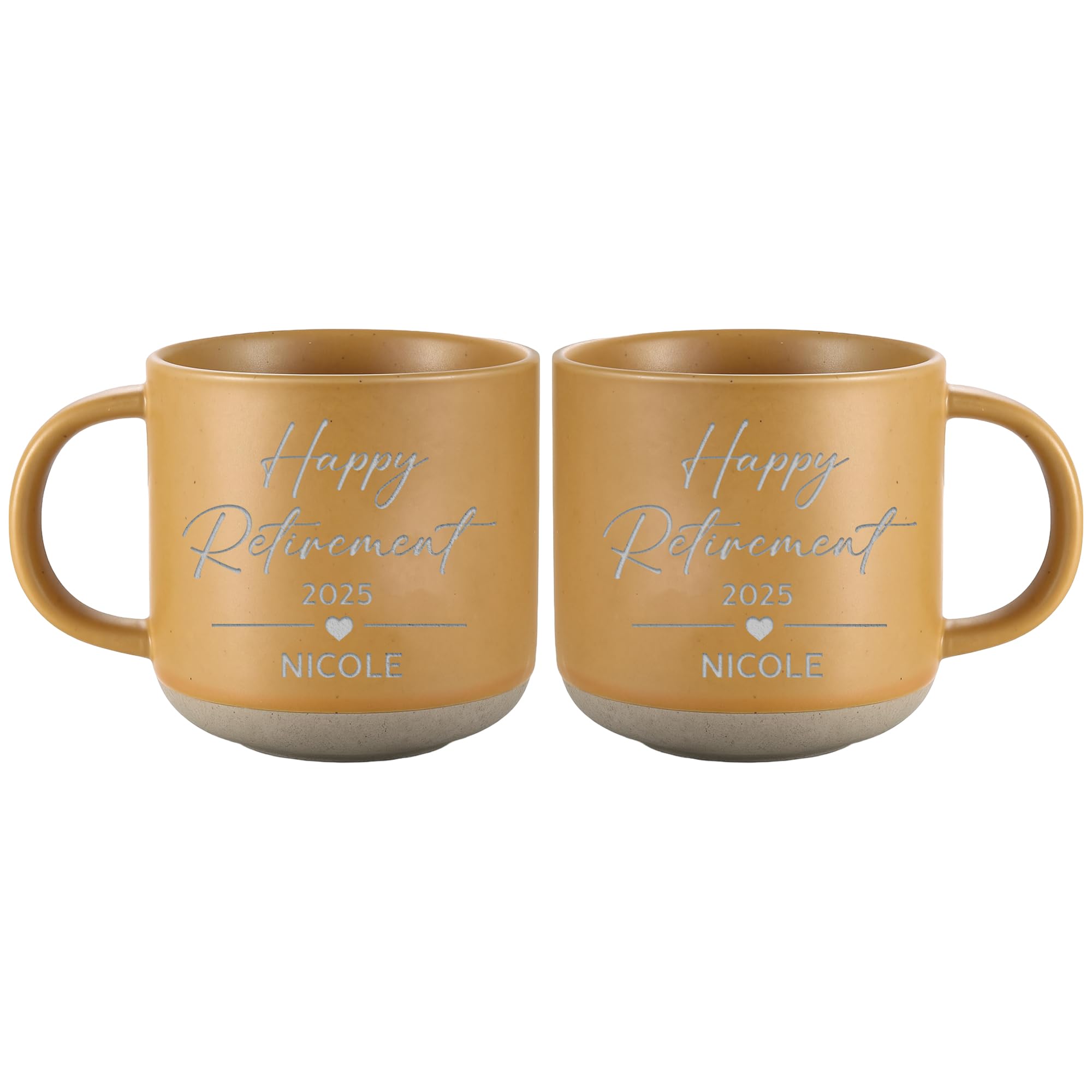 Personalized Engraved Retired Mug - Custom Ceramic Coffee Cup 12oz, Unique Retirement Gift for Men or Women, Funny Personalized Retirement Gifts Idea