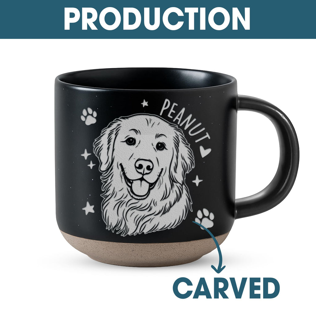 Custom Pet Engraved Mug - Personalized Ceramic Coffee Cup with Dog or Cat Photo and Name, Memorial Gift, Unique Pet Lover Keepsake