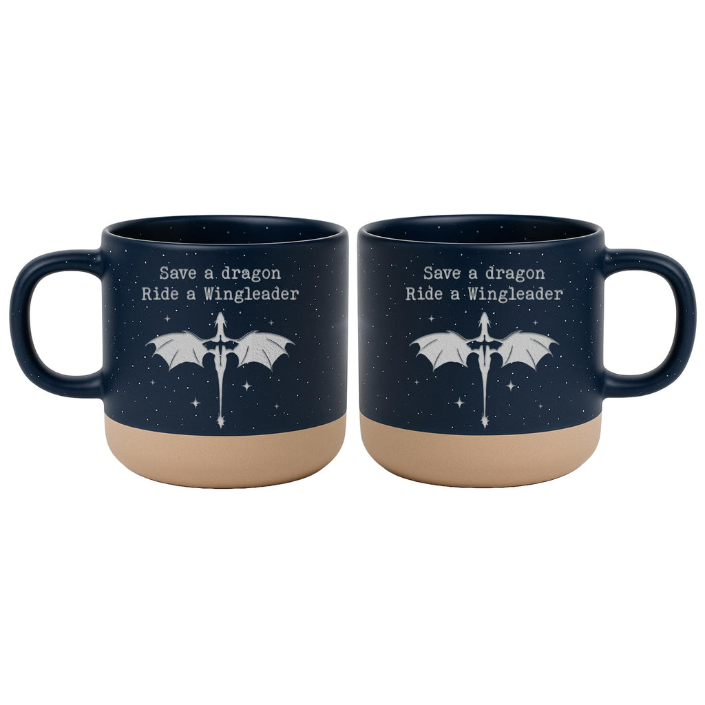Engraved Wingleader Mug - Dragon Rider Inspired Coffee Cup, Bookish Fantasy Drinkware 12OZ, Unique Reader Present for Fans