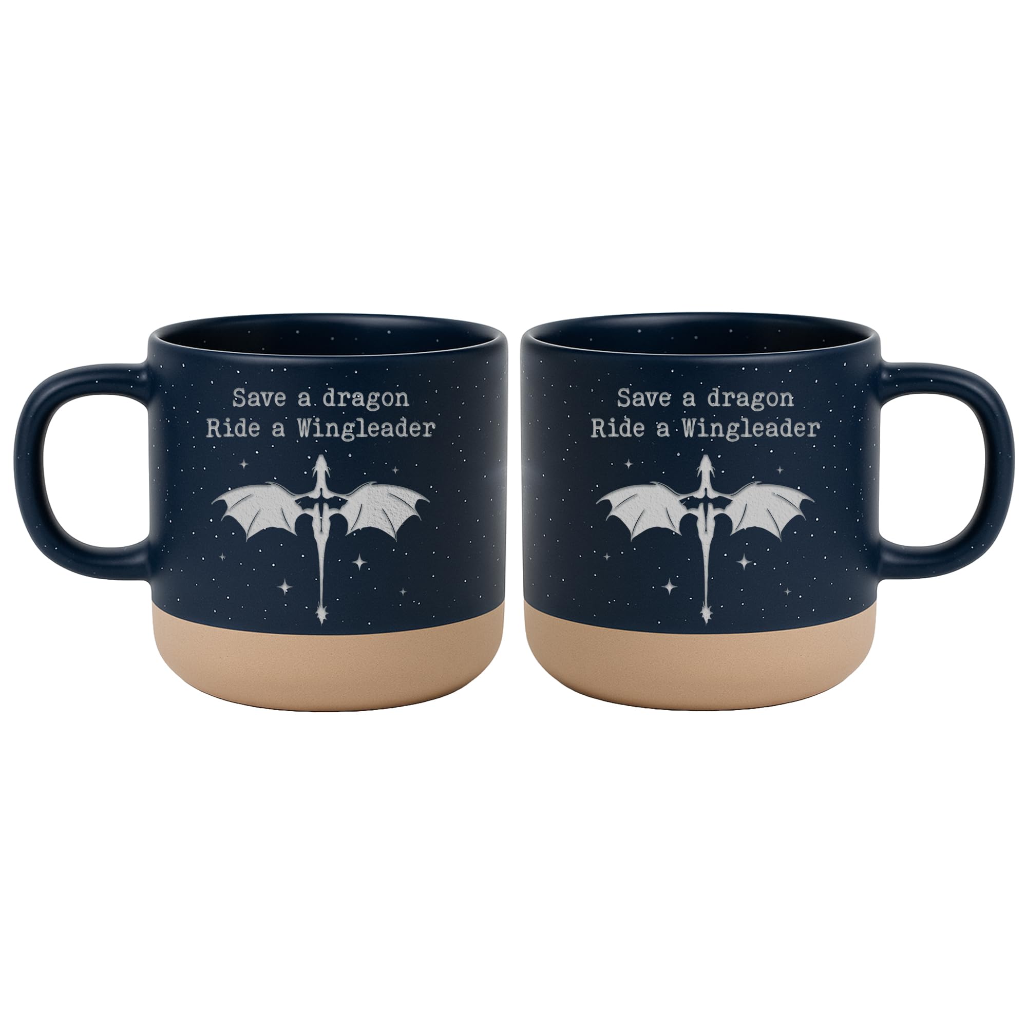 Engraved Wingleader Mug - Dragon Rider Inspired Coffee Cup, Bookish Fantasy Drinkware 12OZ, Unique Reader Present for Fans