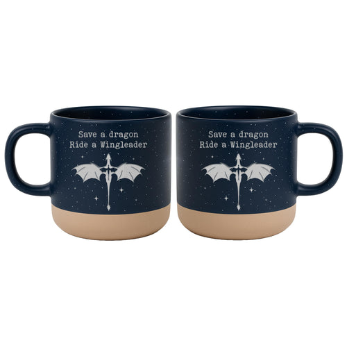 Engraved Wingleader Mug - Dragon Rider Inspired Coffee Cup, Bookish Fantasy Drinkware 12OZ, Unique Reader Present for Fans